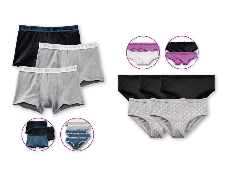 Pepperts/Lupilu Girls' Hipster Briefs/Girls' Briefs Boys' Boxer Briefs/Boys' Briefs
