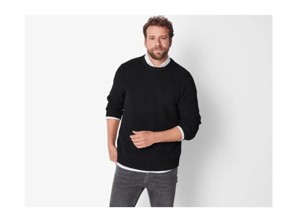Esmara Men's Black Chunky Knitted Jumper