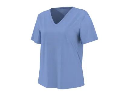 ESMARA Ladies' Blue Linen Blend T-Shirt