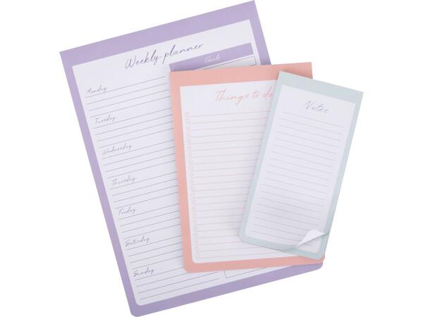 Notebook or Weekly Planner