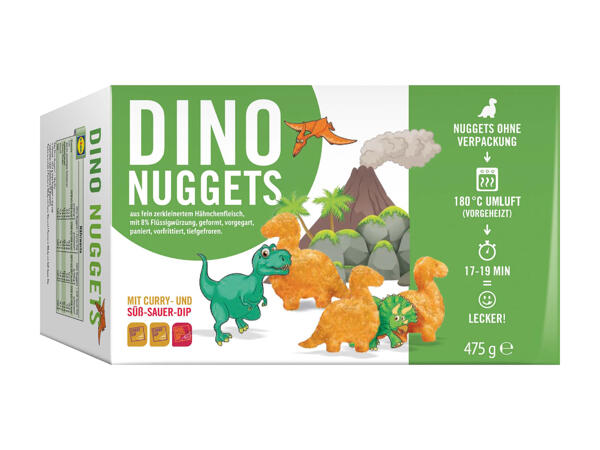 Nuggets en forme de dinosaures