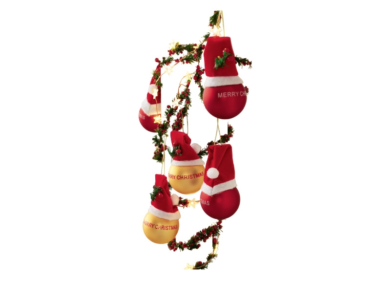 Melinera(R) Ø5cm Glass Christmas Baubles with Festive Text