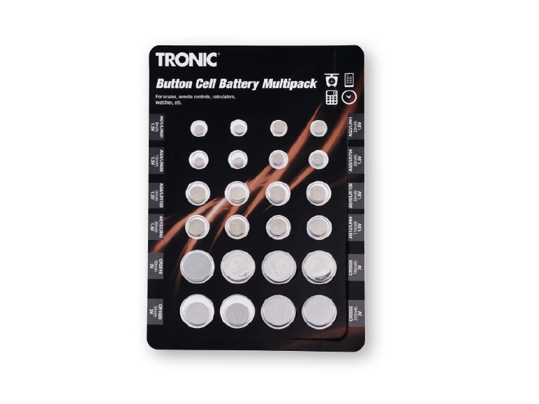 TRONIC(R) Button Cell Battery Multipack