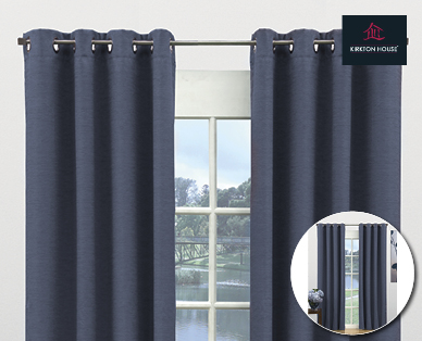 TEXTURED EYELET CURTAIN 2PK