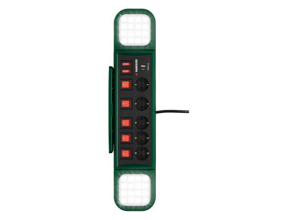 LED Work Light With Power Strip