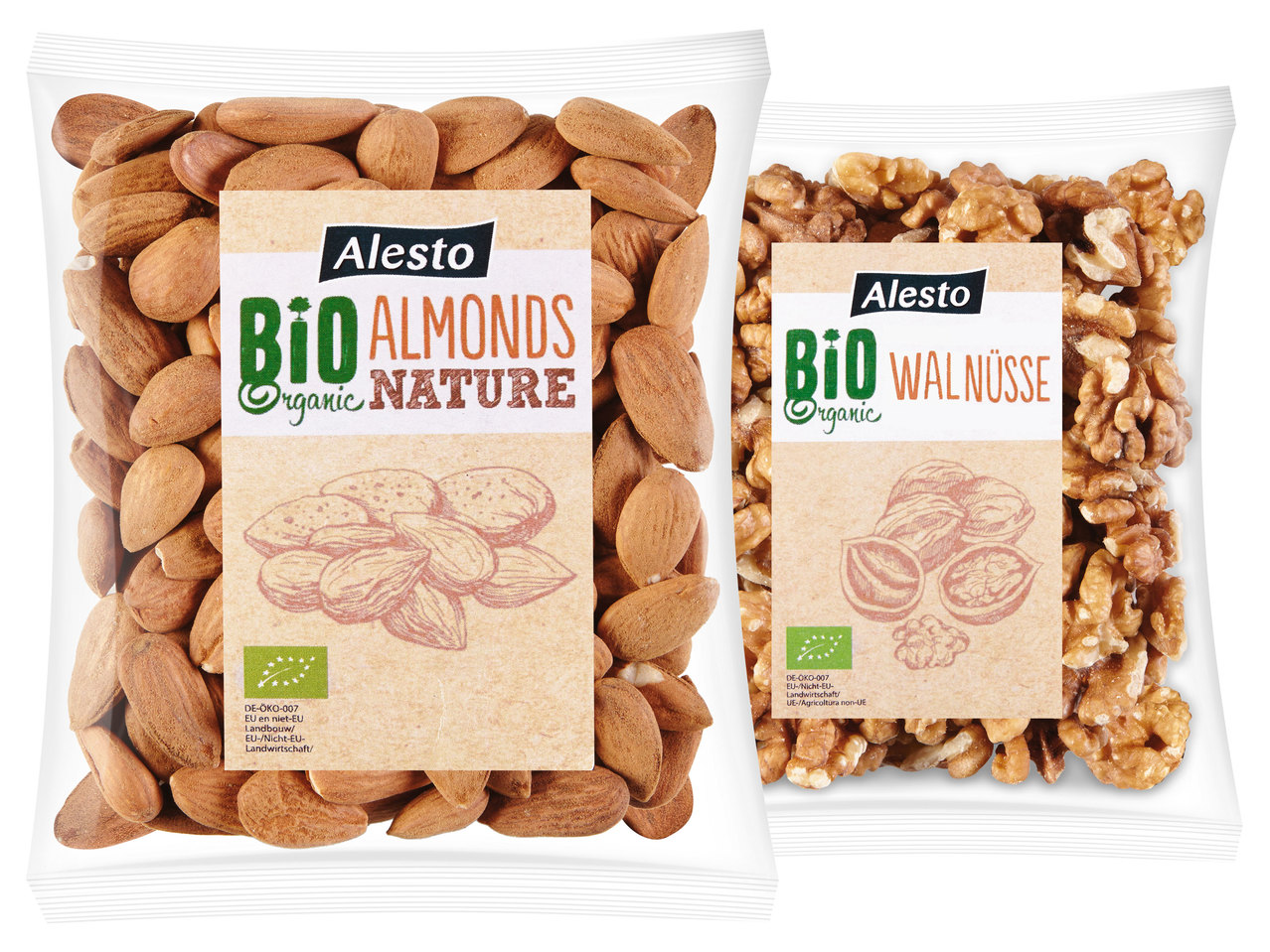 ALESTO Bio-Mandeln natur/Walnusskerne