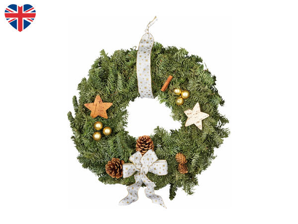 British 12" Deluxe Large Christmas Wreath