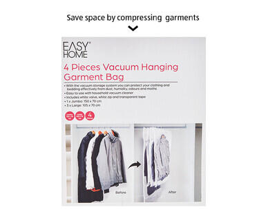 Vacuum Storage Bags or Hanging Vacuum Garment Bag