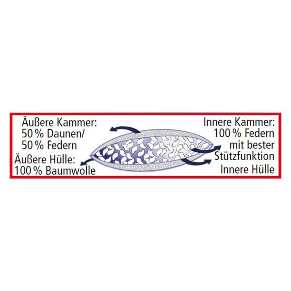 3-Kammer-Kopfkissen