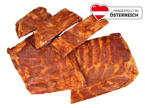 Frische BBQ Ribs mariniert