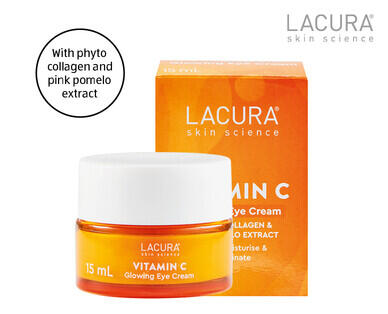 Lacura Skin Science Vitamin C Brightening Gel Face Cream 50ml or Vitamin C Glowing Eye Cream 15ml