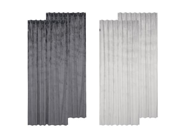 Set de rideaux de velours, 2 pièces