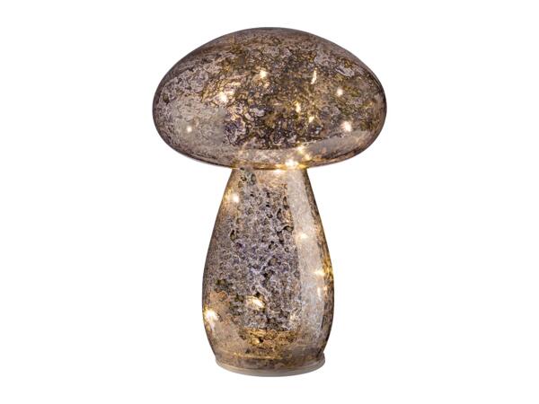 Livarno Home Silver Light-Up Decorative Toadstool