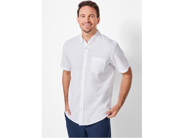 Men's linen-blend shirt