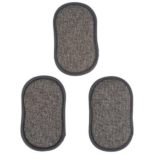 Microfibre Sponge with Scourer 3 Pack
