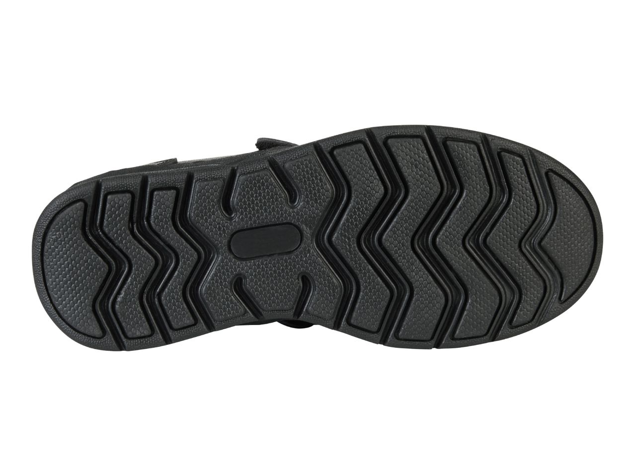Kids' Leather School Shoes With Hoop & Loop Fasteners
