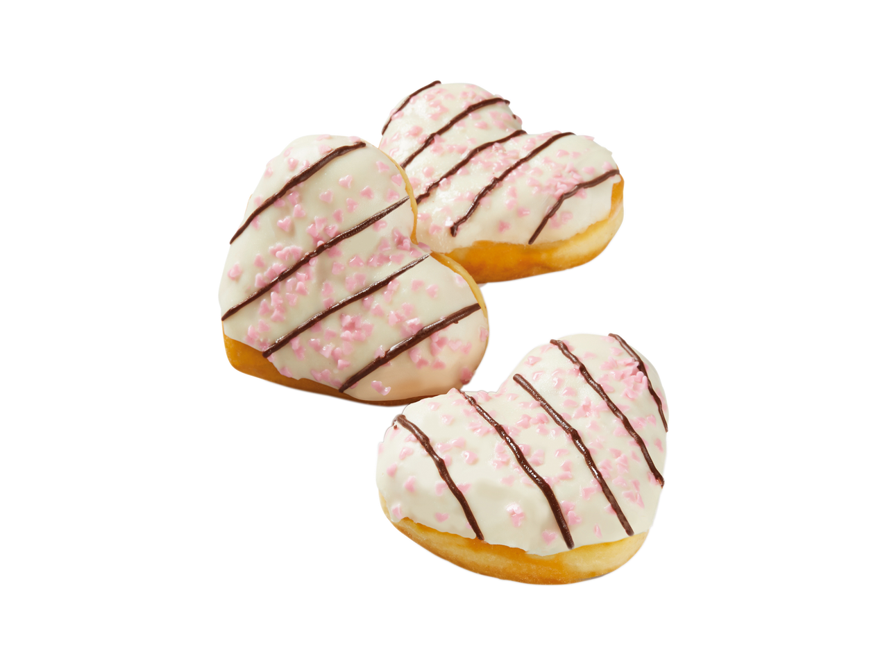 Heart-shaped Krapfen with Glaze