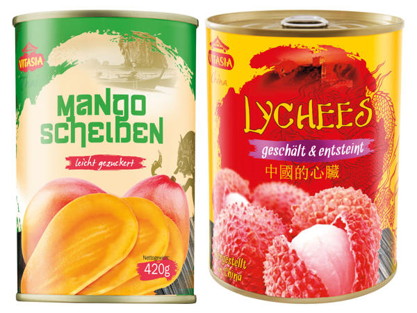VITASIA Mango Scheiben oder Litschis