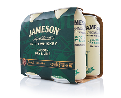 Jameson Dry & Lime 4 x 375ml