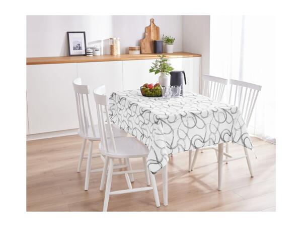 Livarno Home White Patterned Tablecloth