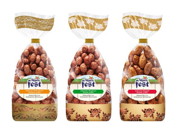 Cacahuètes/noisettes/amandes caramélisées