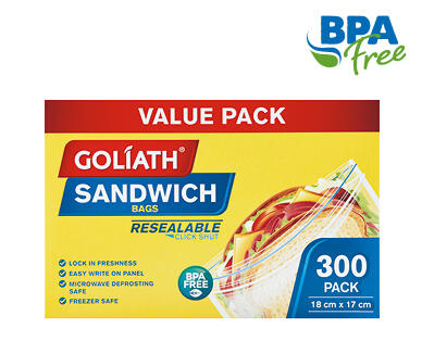 Sandwich Bags 300pk or Snack Bags 350pk