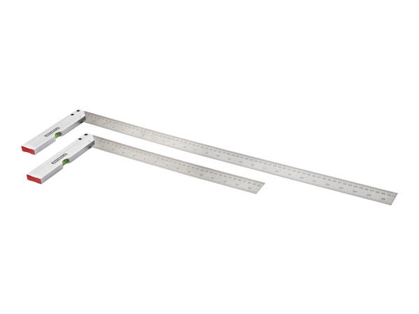Parkside Try Square Set /Ruler and Level with Handle/Saw Angle Guide