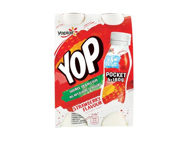 Yop Strawberry Drinking Yogurts