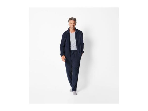 Livergy Men's Fleece Tracksuit - 2 Piece Set Dark Blue