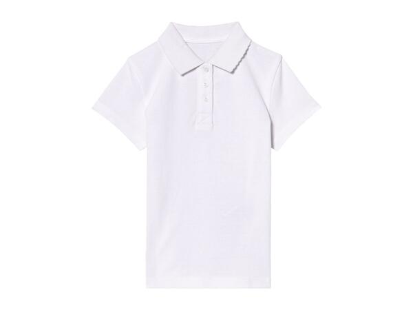 Girls' White School Polo Shirts - 2 Pack