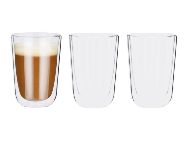 Silvercrest Cappuccino Glasses - 3 Pack