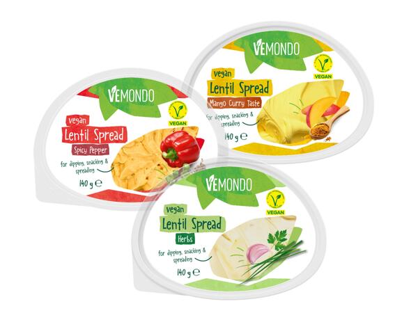 Vegan lentil spread cream