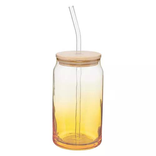 4 Pack Glass Drinking Jars - Can