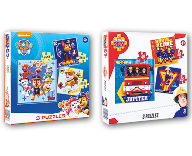 Puzzle 3 en 1 PAW PATROL™/FEUERWEHRMANN SAM