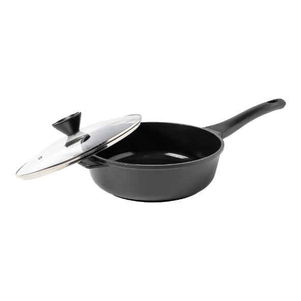 CROFTON(R) 				Poêle en fonte d'aluminium avec couvercle, 24 cm