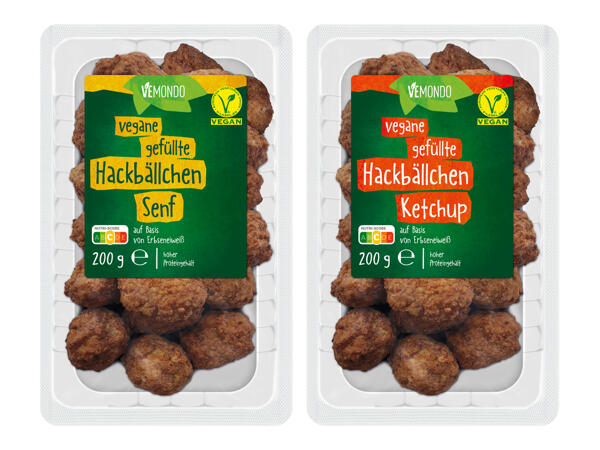 Vegane faschierte Bällchen gefüllt