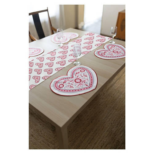 4 Pack Placemat Set - Folk Hearts