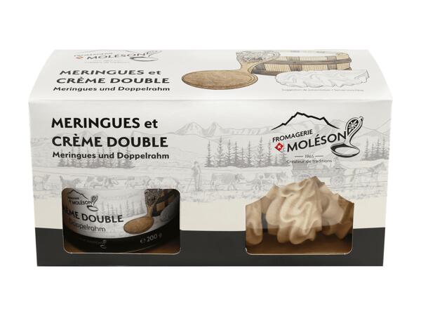 Crème double avec meringues Fromagerie Moléson
