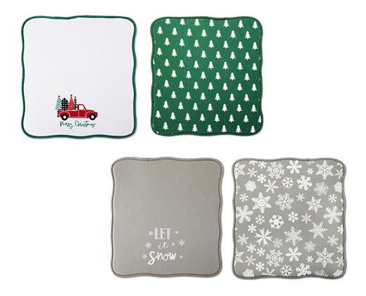 Merry Moments 
 Drying Mat or 4-Pack Scrubber Dishcloth Set