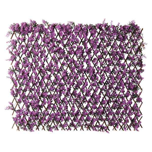 Belavi Expanding Faux Leaf Trellis, Violet