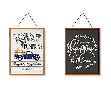 Huntington Home Fall Reversible Wall Sign