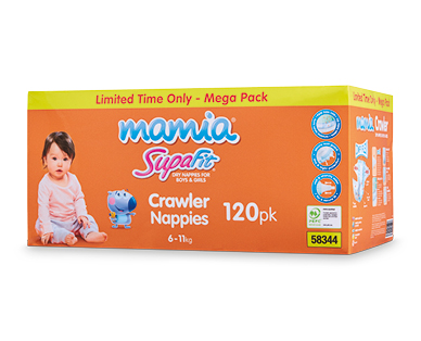 Mamia Mega Pack Nappies Crawler