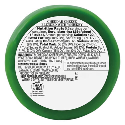 Irish Cheddar with Whiskey Cheese, 5.3 oz