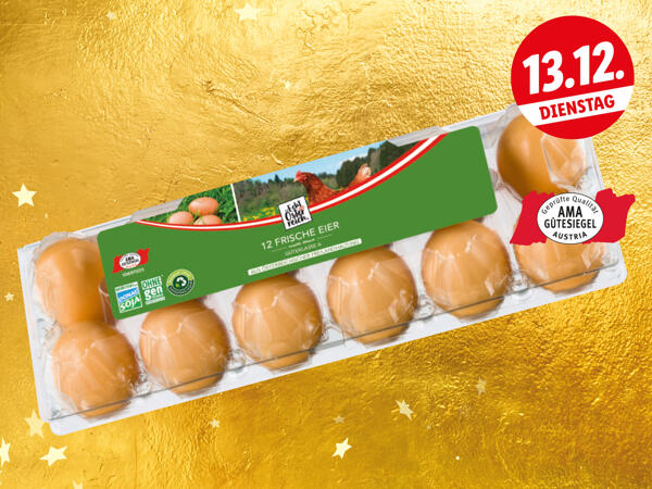 12 Eier aus Freilandhaltung