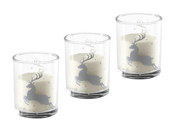 Mini-Stumpenkerzen-Set, 3er