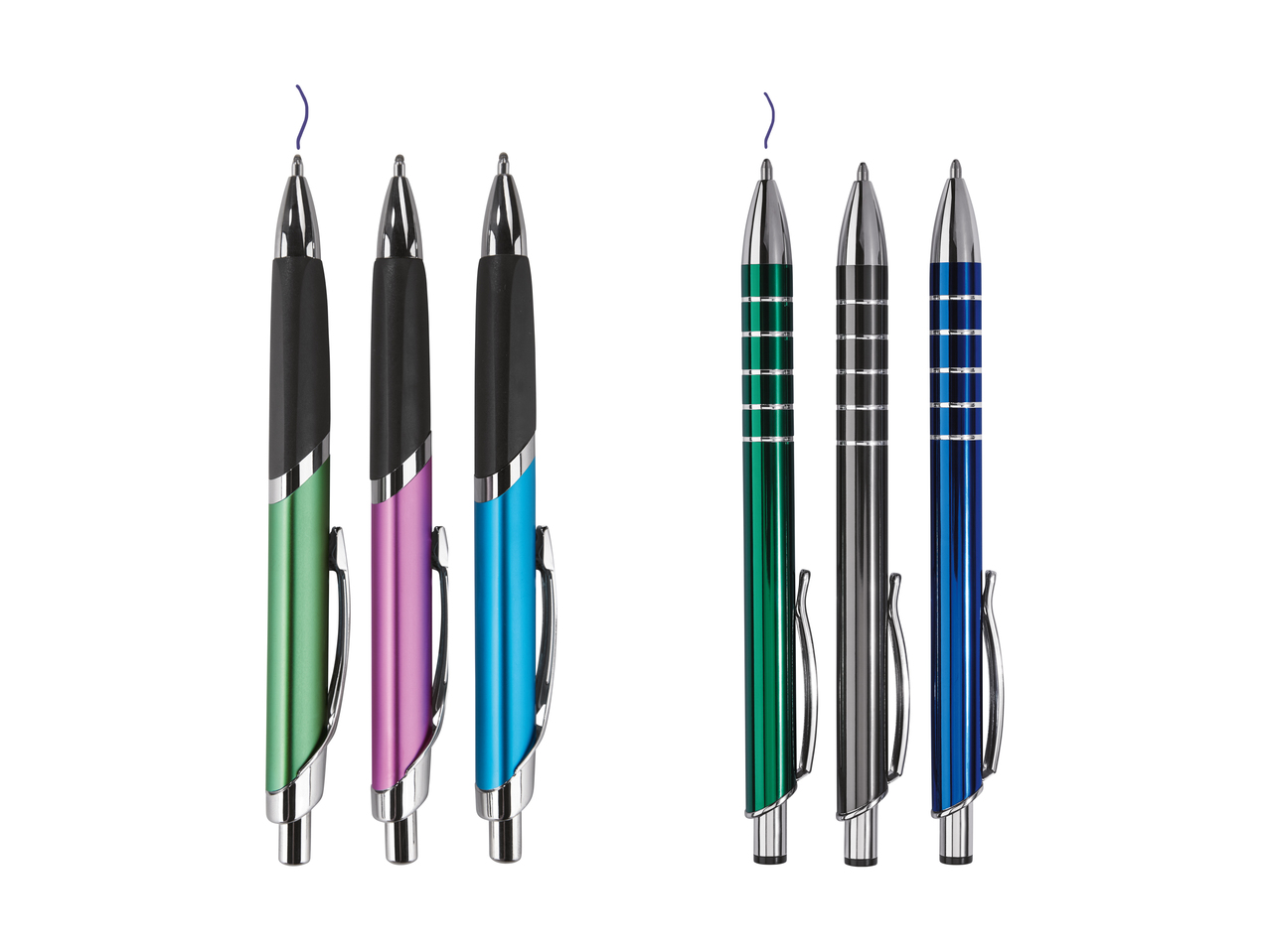 Stylo à bille métallique, lot de 3