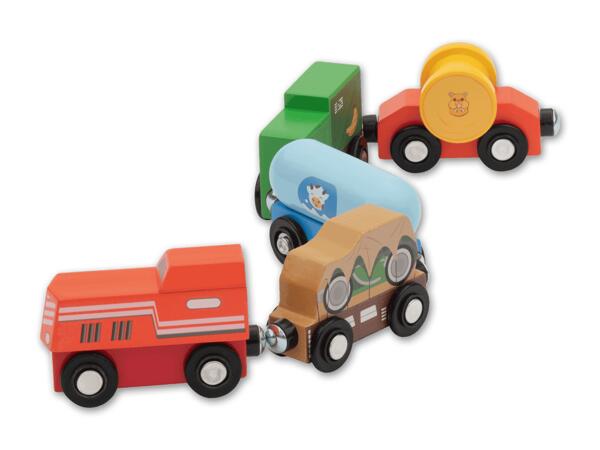 Holz Eisenbahn Züge, 5-teilig