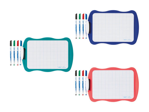 Petit tableau blanc BIC/marqueurs pour tableau blanc, 4 pièces