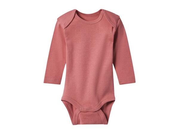 Lupilu Pink Baby Long-Sleeve Bodysuits - 3 Pack