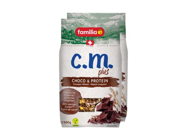 Muesli chocolat protéiné c.m. plus familia